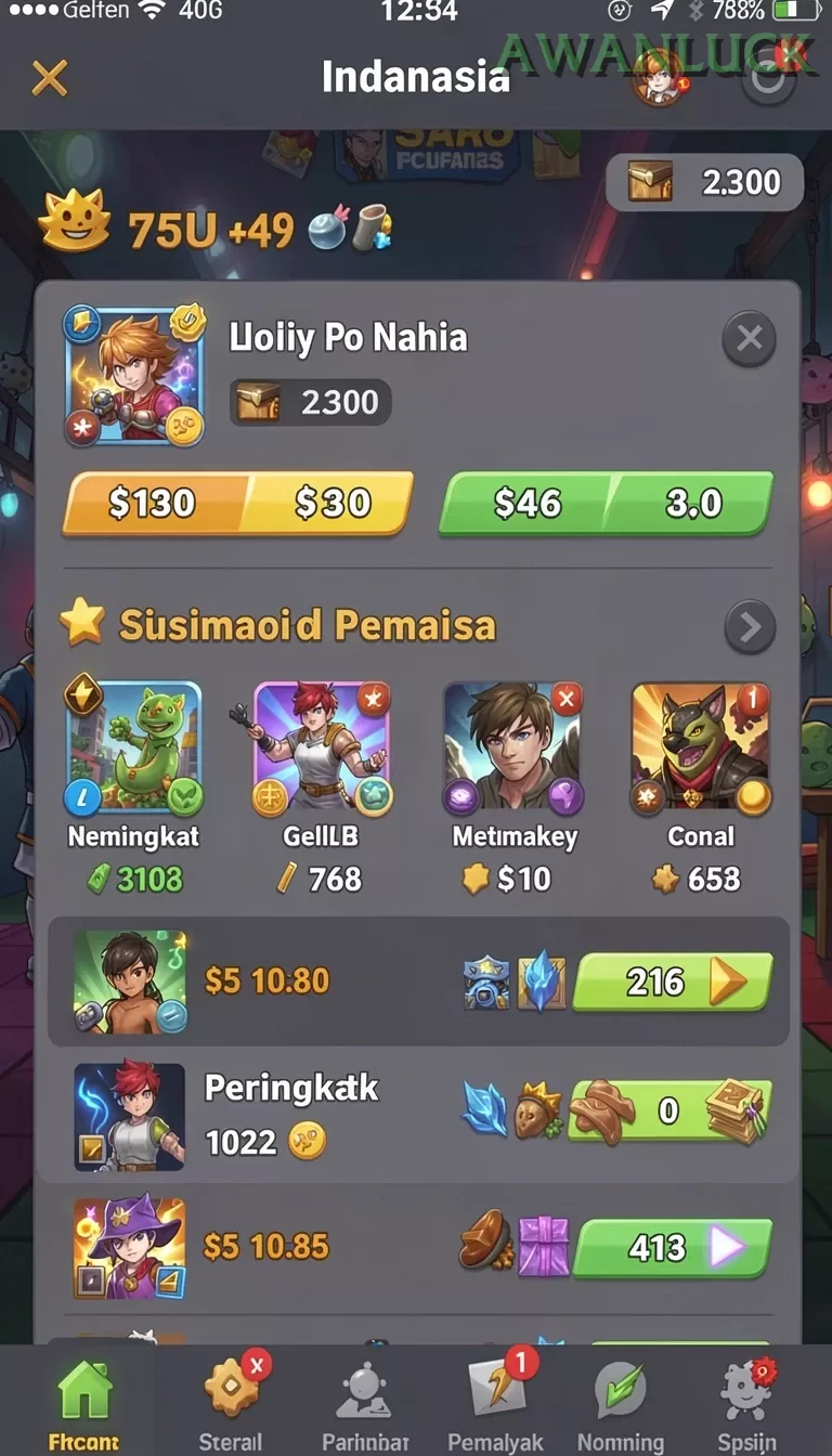 Cuplikan layar LOGO — pengaturan akun
